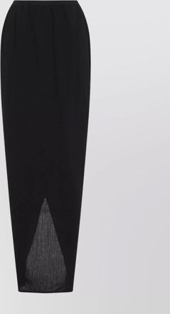 Rick Owens wool slim-fit asymmetric wrap maxi skirt