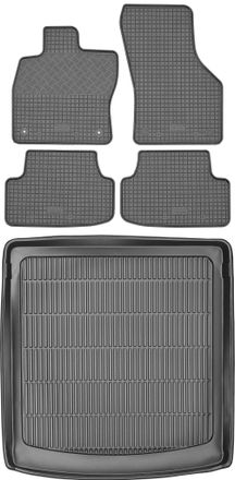 OEM Juego De Alfombrillas De Goma Para Coche Y Alfombrilla Para Maletero Para Volkswagen Golf Vii Hatchback (2012-2019)