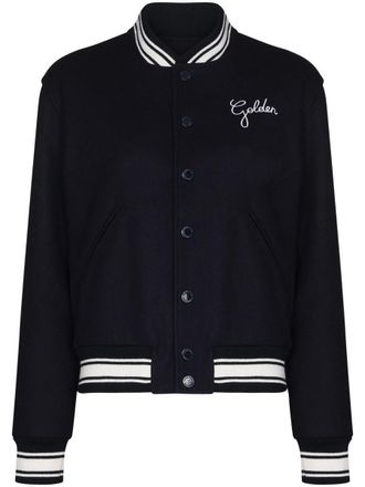 Golden Goose Logo Wool Bomber Jacket