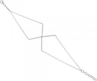 Allurez 0.23ct 14k White Gold Diamond Ladys X Bracelet