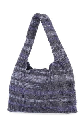 Kara Womens Multicolor Rhinestones Mini Handbag Purplestreak Borse A Mano