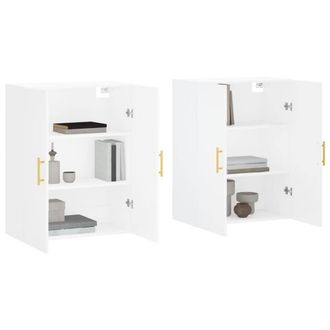 Berkfield Home Wall Mounted Cabinets 2 pcs White 69.5x34x90 cm
