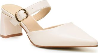 Catherine Malandrino Belky Buckle Mule Pump in Beige at Nordstrom Rack, Size 8.5