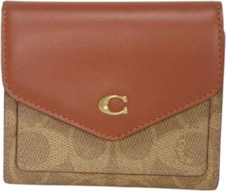 Coach Pre-owned Wyn Small Wallet Trifold Wallet - Dames - Vintage Accessoires - Beige - ONE Size - Leer - Vintage