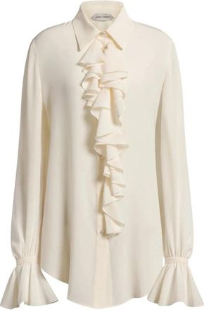 Alberta Ferretti Cr&ecirc;pe de chine blouse - Dames - Blouses - Beige - S - Overhemden