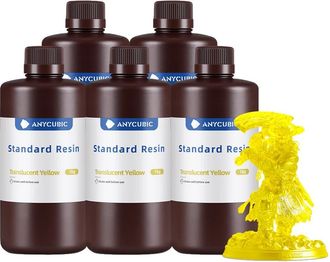 OEM Resina Para Impresi&oacute;n 3d, Viscosidad Media, Curado R&aacute;pido, 5 Kg - Trans-amarillo