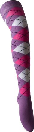 Flirt by R&B Ladies/Women Argyle Over the Knee socks in Pink and Purple shoe size 4-7