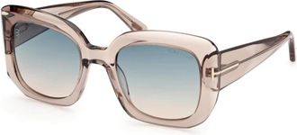 Tom Ford Carla Zonnebril - Dames - Zonnebrillen - Grijs - 52 MM - Accessoires