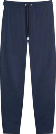 Moncler Broeken, Heren, Blauw, M, Katoen, Logo Trainingsbroeken