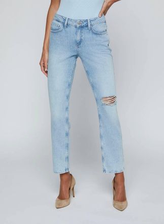 L'agence Nevia Slouch Straight Leg Jean In Brea Destruct