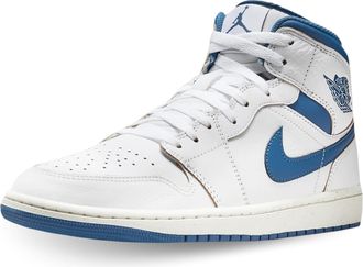Nike Mens Air Jordan 1 Mid SE Sneaker, White Industrail Blue Sail, 9 UK