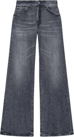 Dondup Vintage Zwarte Wide-Leg Jeans - Dames - Loose Fit Jeans - Grijs - W28 - Denim - Jeans