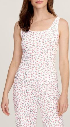 Petite Plume Pima Cotton Pointelle Tank in Pink at Nordstrom, Size X-Large