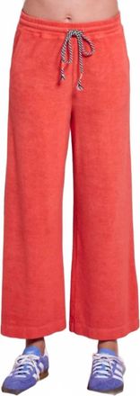 Sundry Loop Terry Crop Lounge Pants In Dark Raspberry