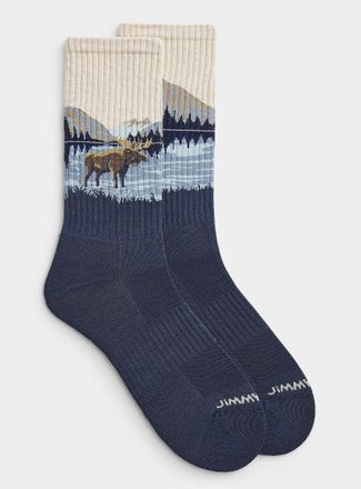Jimmy Lion Mens Animal in the wild ribbed socks