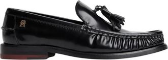 Tommy Hilfiger Square Toe Tassel Loafer - Dames - Loafers - Zwart - 40 EU - Katoen - Schoenen
