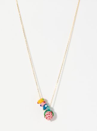 Sorbet Island Colourful glass bead necklace