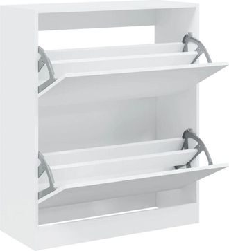 vidaXL Zapatero de madera de ingeniería blanco 80x34x96,5 cm Vidaxl