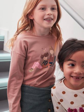 Vertbaudet M&auml;dchen Shirt mit Motiv altrosa
