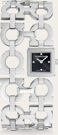 Ferragamo Women Double Gancini watch Silver