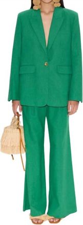 Simon Miller Bloo Linen Pants In Amazon Green