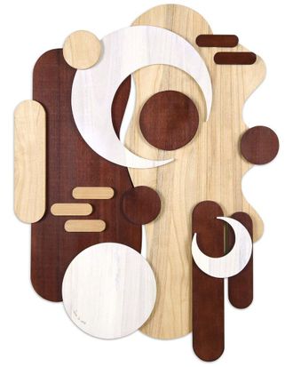 Empire Art Direct Sands Serenade Ii Handmade Dimensional Solid Wood Abstract Wall Art