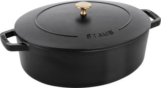 Staub Cast Iron 6.25-qt Shallow Oval Dutch Oven