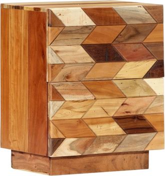 vidaXL Comodino 40x30x50 Cm In Legno Massello Di Recupero - Vidaxl
