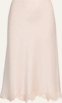 Kobi Halperin Brooks Lace-Trim Midi Skirt