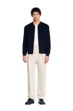 Sandro Double-faced wool jacket in Black at Nordstrom, Size Xx-Large