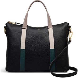 Radley London Waterloo Way Medium Ziptop Satchel Bag in Black at Nordstrom