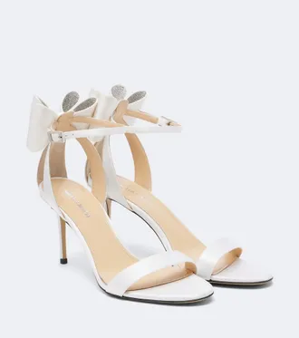 Mach & Mach Le Cadeau embellished satin sandals