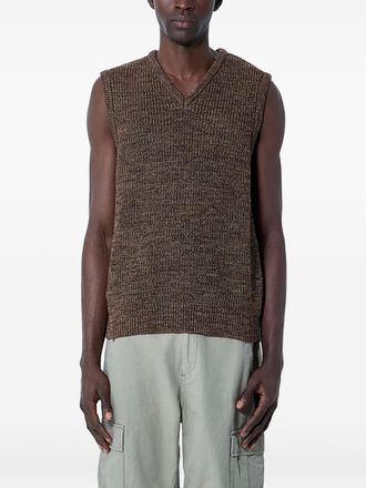 Noah Gilet con scollo a V - Marrone