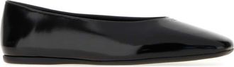Prada Womens Black Leather Ballerinas Nero Ballerine Flat Shoes