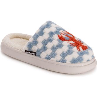 Muk Luks Joss Faux Shearling Lined Slipper in Blue Lobster at Nordstrom Rack, Size X-Large