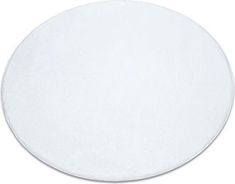 RugsX Rugsx - Modern washing carpet posh circle shaggy, plush, thick anti-slip ivory blue round 100 cm