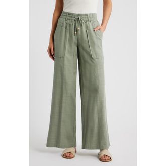 Wit & Wisdom Skyrise Wide Leg Pants in Loden Green at Nordstrom, Size X-Large P