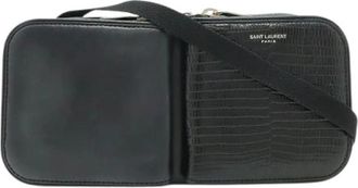 Saint Laurent Pre-owned Paris leren schoudertas - Dames - Vintage Schoudertas - Zwart - ONE Size - Leer - Vintage