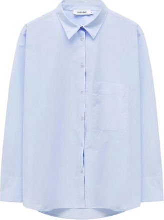 Knit-ted Lies Blouse - Dames - Blouses & Shirts - Blauw - Maat: M Katoen