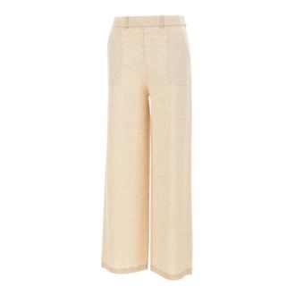 KANGRA Palazzo Trousers - female - Kangra - Straight Trousers - Beige - XS - Trousers
