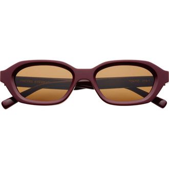 Freyrs Eyewear Tokyo Small Rectangular Sunglasses in Burgundy at Nordstrom