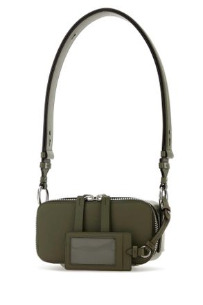 Maison Margiela Womens Olive Green Leather Shoulder Bag Black Borse A Mano