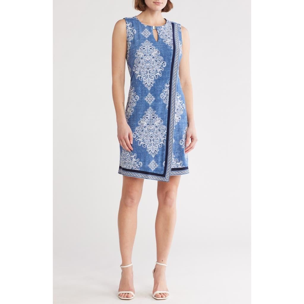 Robe Plissée Sandra Darren - Imprimé Géométrique Multicolore Manches Courtes - Taille 10