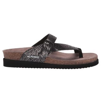 Mephisto Mephisto Helen Patent Leather Womens Toe Post Sandals - Black Zebra - Size:UK 8.5