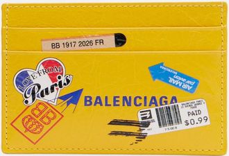 Balenciaga Portacarte in pelle con stampa logo