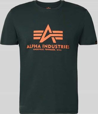 Alpha Industries Alpha Industries T-Shirt mit Label-Detail Modell BASIC in Bottle, Gr&ouml;&szlig;e XXXL