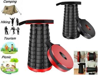 Trade Shop Trade Shop - Taburete Plegable Telesc&oacute;pico Silla De Pesca Port&aacute;til Compacta Taburete