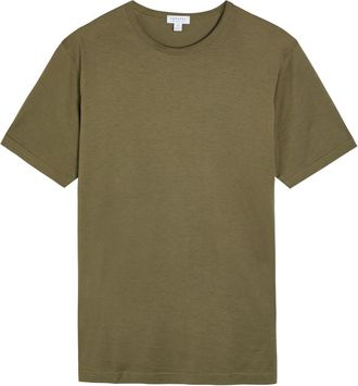 Sunspel Cotton T-shirt - Olive - M