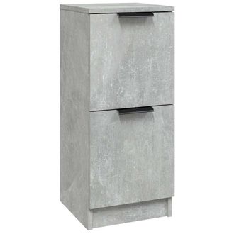 vidaXL Vidaxl - Aparador De Madera Contrachapada Gris Hormig&oacute;n 30x30x70 Cm