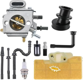 OEM Kit De Ajuste De Carburador Adecuado Con Filtro De Aire Y Manguera De Combustible Para Motosierras Stihl Ms290, Ms310, Ms390, 029 Y 039